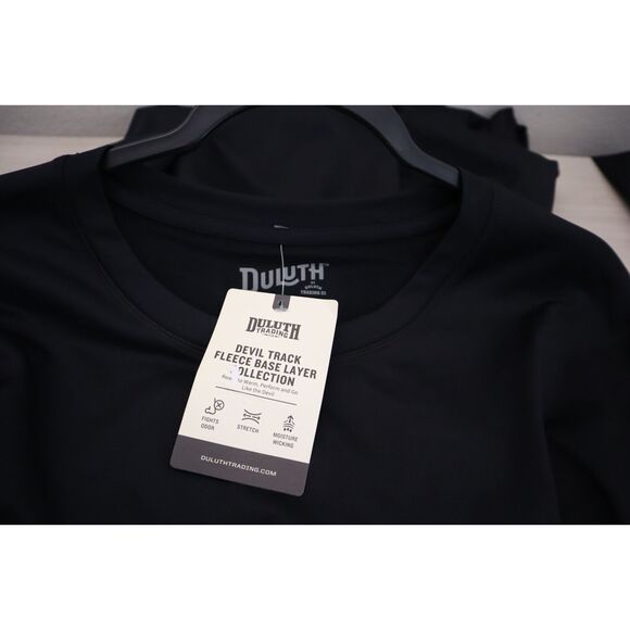 Duluth 81301 Mens Sz 2XL Black Devil Track Fleece Base Layer Crew Neck L/S Shirt - Picture 4 of 5